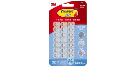 無痕™ 透明裝飾用掛鉤 
