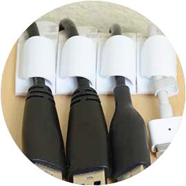 無痕™ 透明圓形電線掛鉤
