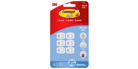 無痕™ 透明迷你掛鉤

