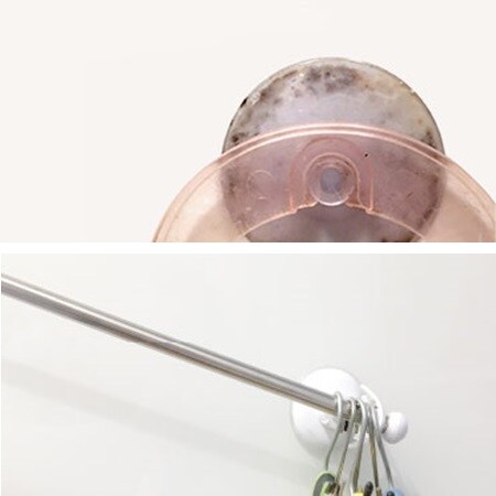 使用吸盤收納浴室用品
