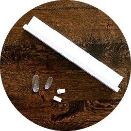 Hang baskets on Command™ Clear Large Hooks
