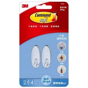 3M™ 無痕™ 透明掛鉤 37092CLR, 小型
