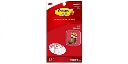 無痕™ 雙面中型膠條
